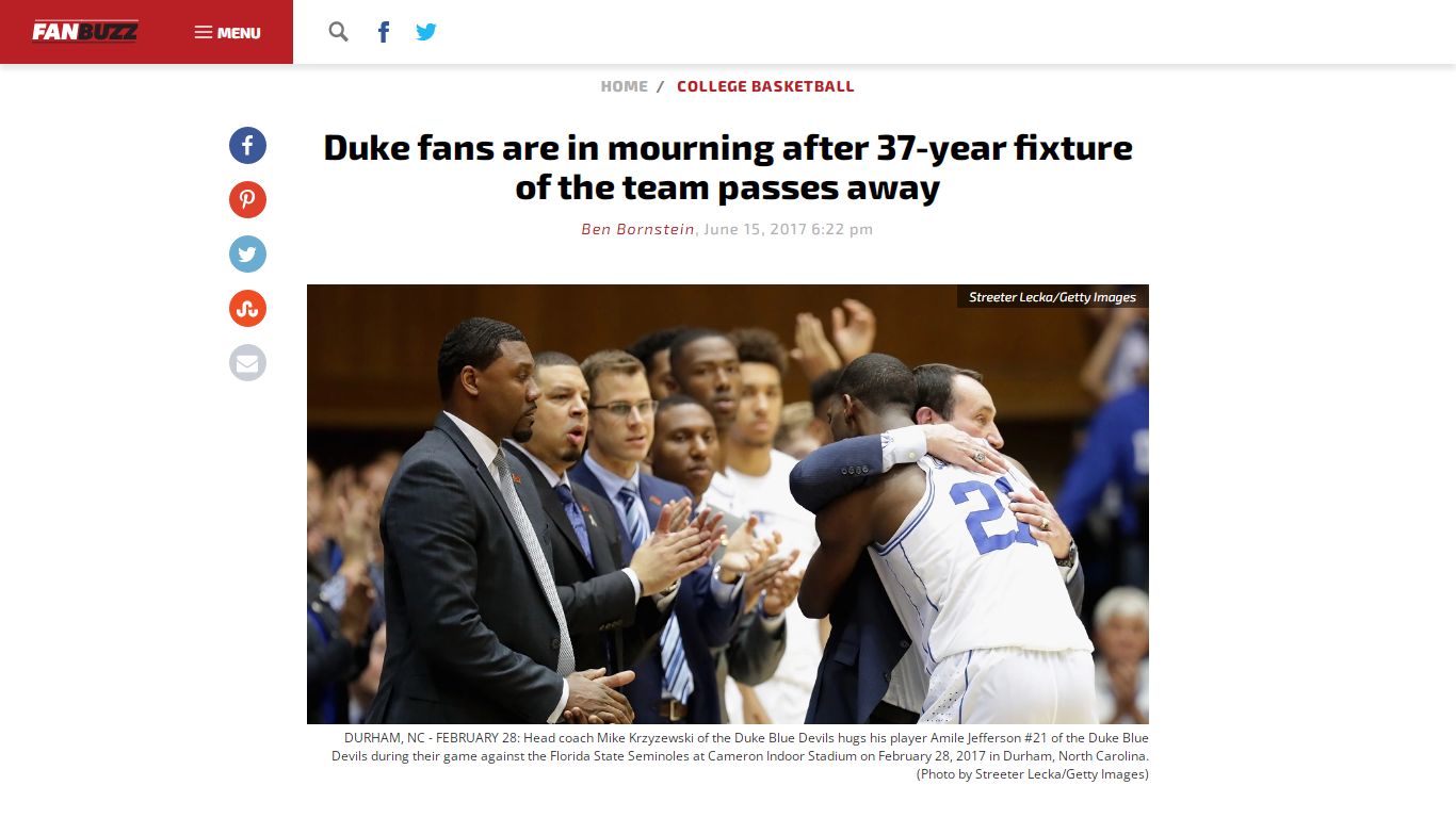 Duke superfan Steve Mitchell passes away after 37 years ... - FanBuzz